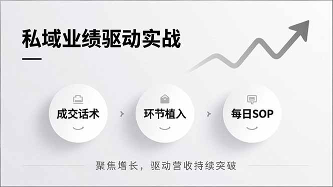 私域业绩驱动实战，成交话术、环节植入、每日SOP，聚焦增长，驱动营收持续突破-heixxmi