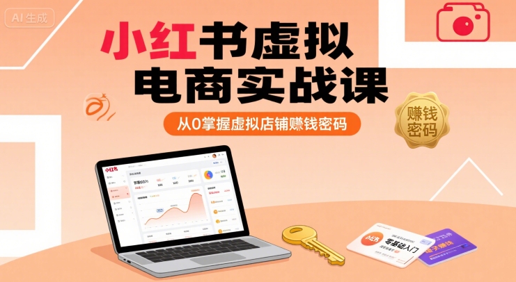 小红书虚拟电商实战课，从0掌握虚拟店铺賺钱密码-heixxmi
