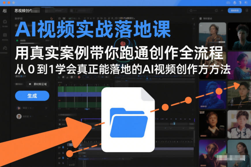 AI视频实战落地课，用真实案例带你跑通创作全流程，从0到1学会真正能落地的AI视频创作方法-heixxmi