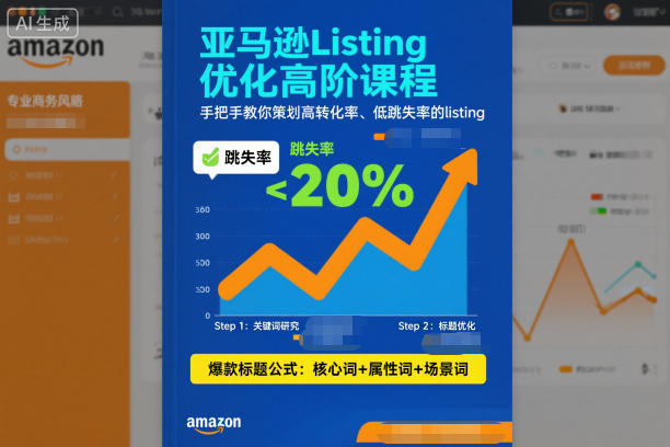 亚马逊Listing优化高阶课程，手把手教你策划高转化率、低跳失率的listing-heixxmi