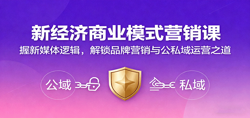 新经济商业模式营销课，握新媒体逻辑，解锁品牌营销与公私域运营之道-heixxmi