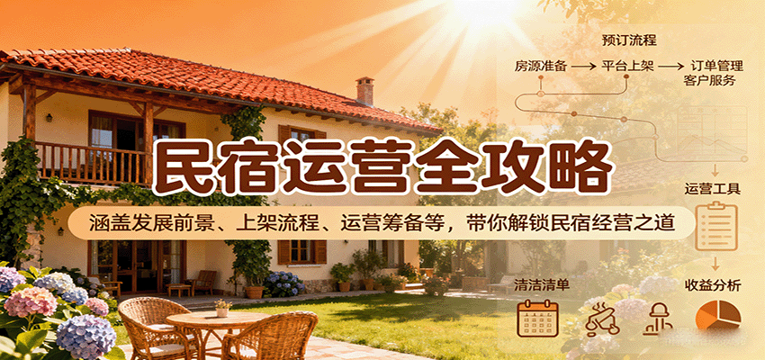 民宿运营全攻略：涵盖发展前景、上架流程、运营筹备等，带你解锁民宿经营之道-heixxmi
