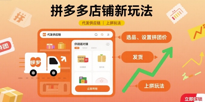 拼多多店铺新玩法，代发供应链上拼玩法-heixxmi