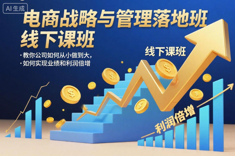 电商战略与管理落地班线下课，教你公司如何从小做到大，如何实现业绩和利润倍增【录音】-heixxmi