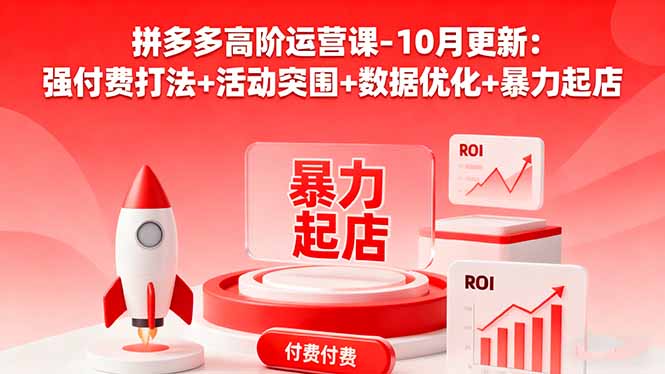 拼多多高阶运营课-10月更新：强付费打法+活动突围+数据优化+暴力起店-heixxmi