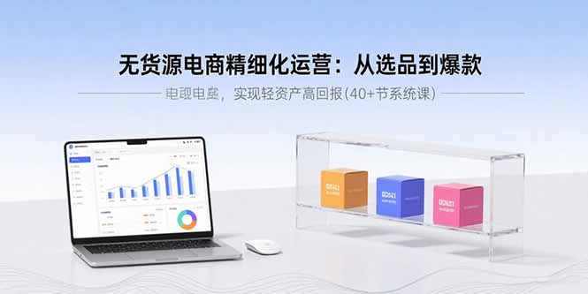 无货源电商精细化运营：从选品到爆款，实现轻资产高回报(40+节系统课-heixxmi