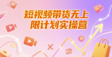 短视频带货无上限计划实操营，新人短视频带货工具流养号破播文案运营篇课程-heixxmi