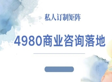 4980商业咨询师落地课程-ip运营高客单教程-heixxmi