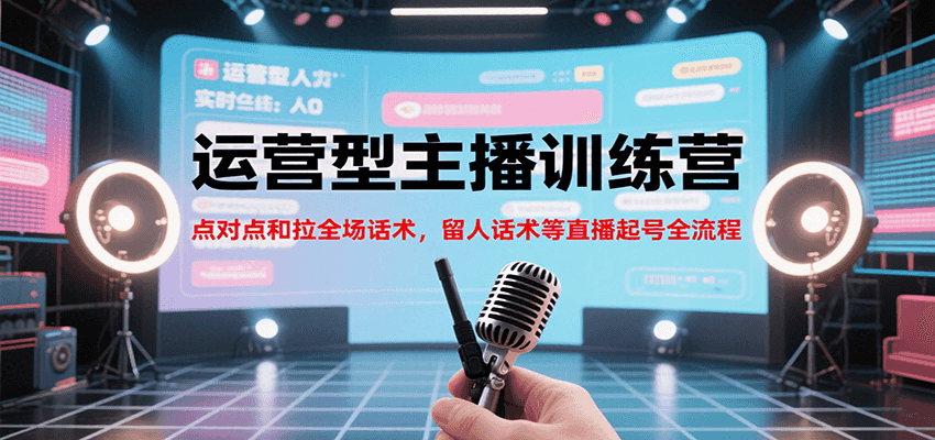运营型主播训练营，点对点和拉全场话术，留人话术等直播起号全流程(更新8月)-heixxmi
