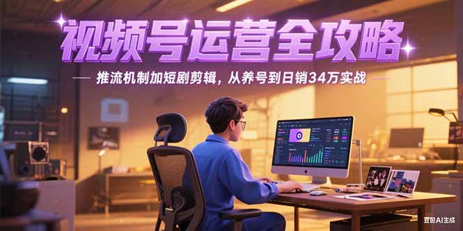 2025视频号运营全攻略，推流机制加短剧剪辑，从养号到日销34万实战-heixxmi
