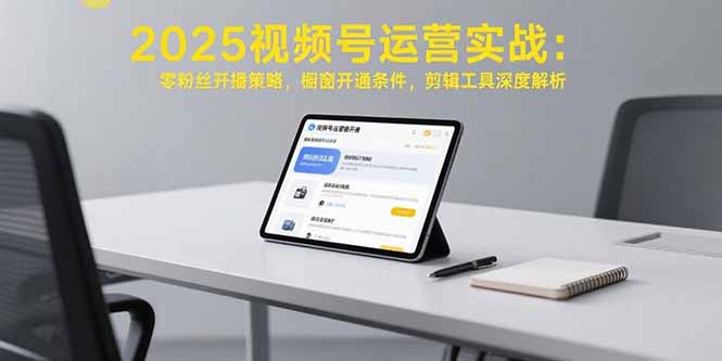 2025视频号运营实战：零粉丝开播策略，橱窗开通条件，剪辑工具深度解析-heixxmi