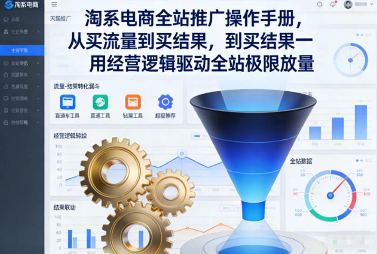 淘系电商全站推广操作手册，从买流量到买结果一用经营逻辑驱动全站极限放量-heixxmi