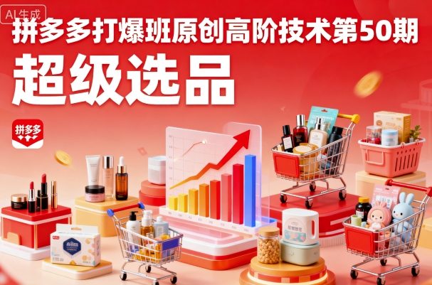 拼多多打爆班原创高阶技术第50期，超级选品-heixxmi