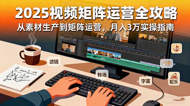 2025短视频矩阵运营全攻略：从素材生产到矩阵运营，月入3万实操指南-heixxmi