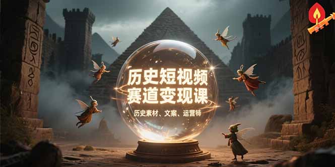 历史短视频赛道变现课，百集素材库应用，文案剪辑技巧，账号运营全案-heixxmi