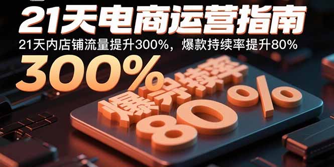 21天电商运营指南：21天内店铺流量提升300%，爆款持续率提升80%-heixxmi