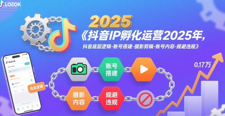 抖音IP孵化运营2025年，抖音底层逻辑-账号搭建-摄影剪辑-账号内容-规避违规-heixxmi