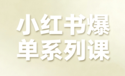 小红书爆单系列课，聚焦小红书电商全链路增长-heixxmi