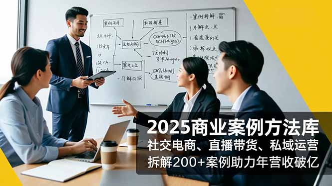 2025商业案例方法库，社交电商、直播带货、私域运营，拆解200+案例助力年营收破亿-heixxmi