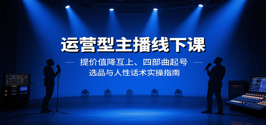 运营型主播线下课：提价值降互上、四部曲起号、选品与人性话术实操指南-heixxmi