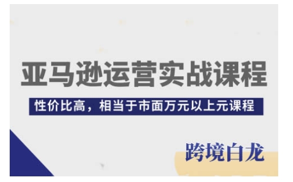 亚马逊运营实战课程，亚马逊从入门到精通，性价比高，相当于市面万元以上元课程-heixxmi