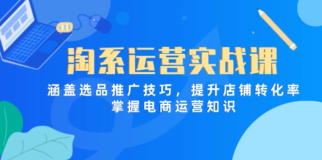 淘系运营实战课，涵盖选品推广技巧，提升店铺转化率，掌握电商运营知识-heixxmi