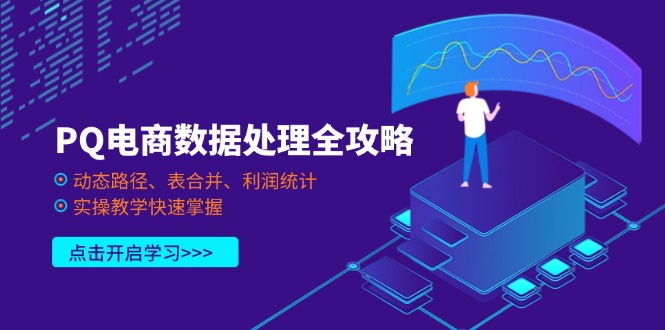 PQ电商数据处理全攻略，动态路径、表合并、利润统计，实操教学快速掌握-heixxmi