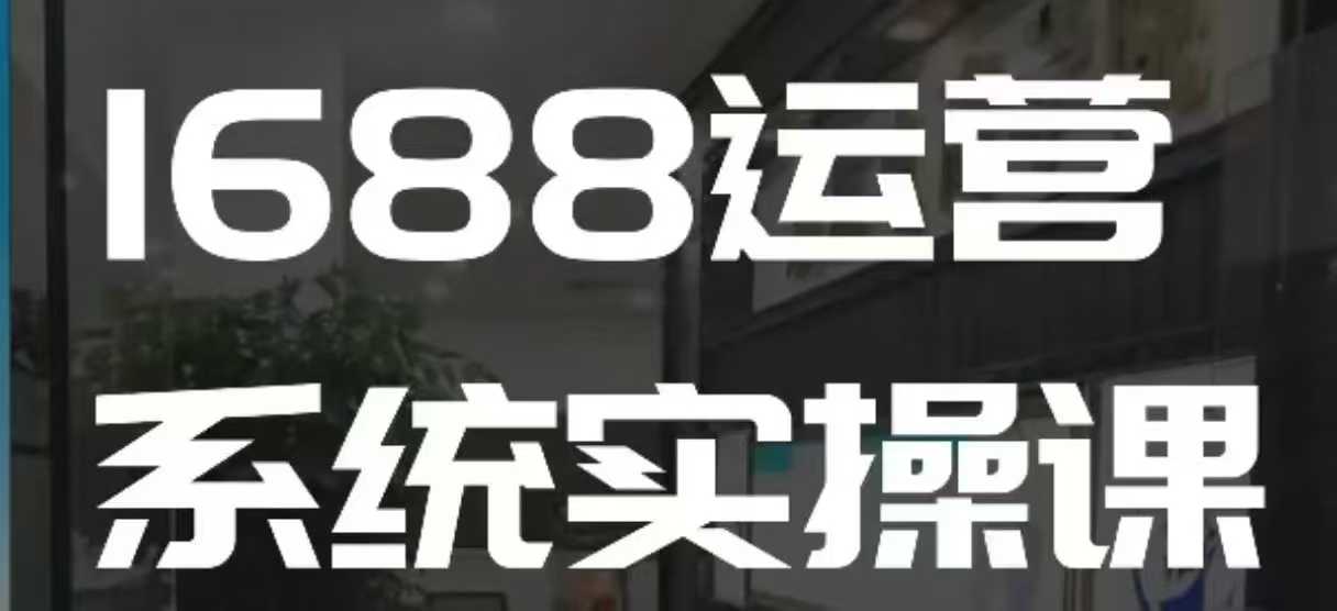 1688高阶运营系统实操课，快速掌握1688店铺运营的核心玩法-heixxmi