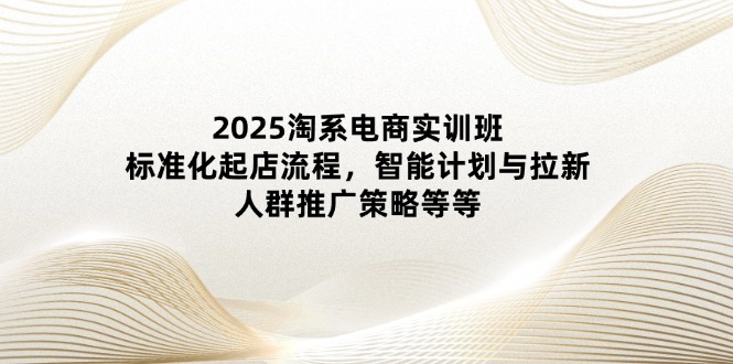 2025淘系电商实训班：标准化起店流程，智能计划与拉新，人群推广策略等等-heixxmi