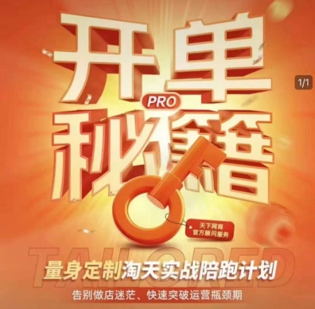 淘宝开单秘籍PRO，量身定制淘天实战陪跑计划，告别做店迷茫、快速突破运营瓶颈期(更新6月)-heixxmi