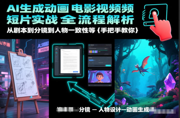 AI生成动画电影视频短片实战全流程解析，从剧本到分镜到人物一致性等手把手教你-heixxmi