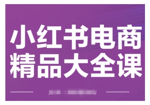 小红书电商精品大全课，快速掌握小红书运营技巧，实现精准引流与爆单目标，轻松玩转小红书电商(更新2月)-heixxmi