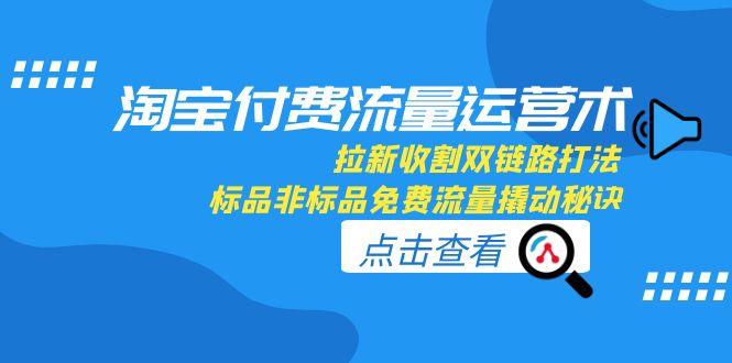 淘宝付费流量运营术，拉新收割双链路打法，标品非标品免费流量撬动秘诀-heixxmi