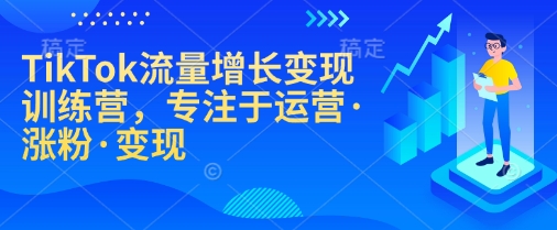 TikTok流量增长变现训练营，专注于运营·涨粉·变现-heixxmi