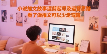 小说推文故事混剪起号及运营思路，看了做推文可以少走弯路-heixxmi