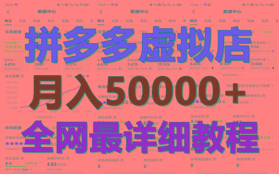 拼多多虚拟电商训练营月入50000+你也行，暴利稳定长久，副业首选-heixxmi