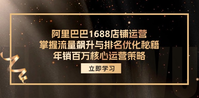 阿里巴巴1688店铺运营，掌握流量飙升与排名优化秘籍 年销百万核心运营策略-heixxmi