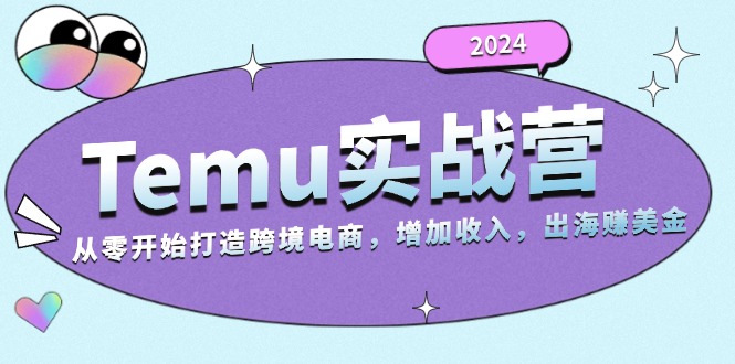 2024Temu实战营：从零开始打造跨境电商，增加收入，出海赚美金-heixxmi
