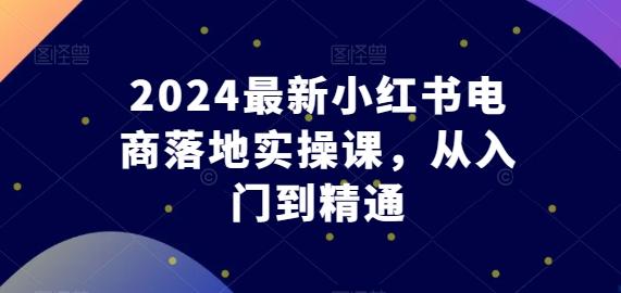 2024最新小红书电商落地实操课，从入门到精通-heixxmi
