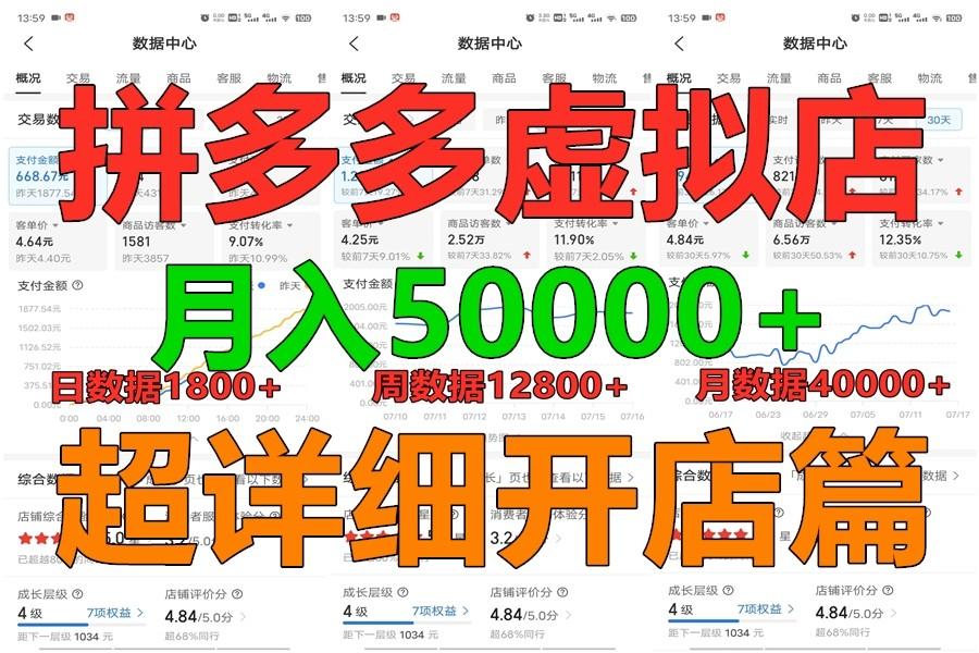 拼多多虚拟电商训练营月入40000+你也行，暴利稳定长久，副业首选-heixxmi