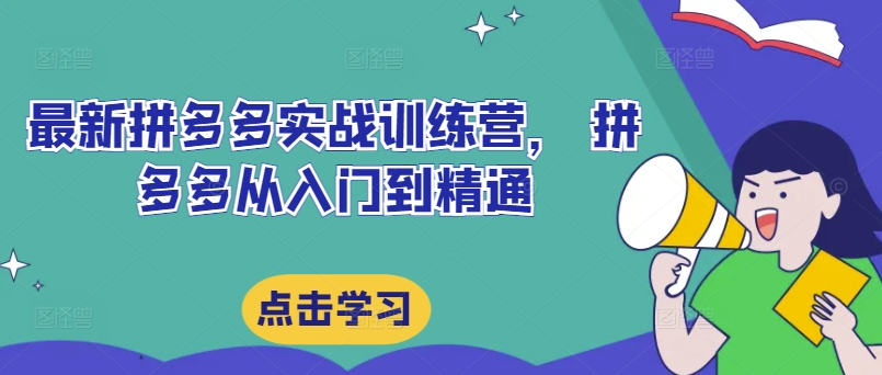 最新拼多多实战训练营， 拼多多从入门到精通-heixxmi