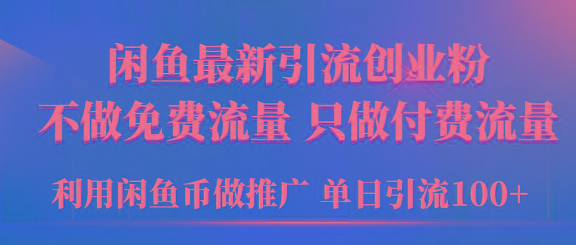 (9584期)2024年闲鱼币推广引流创业粉，不做免费流量，只做付费流量，单日引流100+-heixxmi