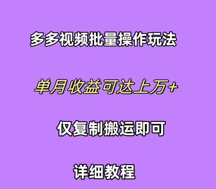 (10029期)拼多多视频带货快速过爆款选品教程 每天轻轻松松赚取三位数佣金 小白必...-heixxmi