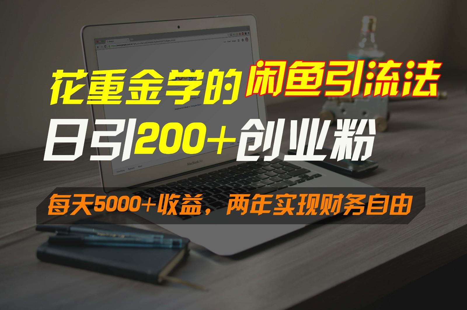花重金学的闲鱼引流法，日引流300+创业粉，每天5000+收益，两年实现财务自由-heixxmi