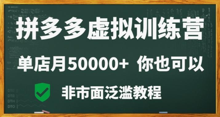 拼多多虚拟电商训练营月入30000+你也行，暴利稳定长久，副业首选-heixxmi