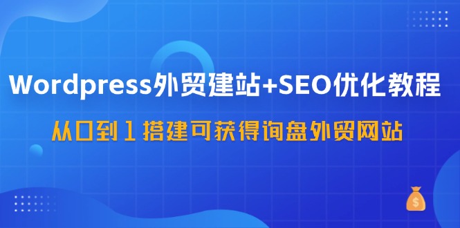 WordPress外贸建站+SEO优化教程，从0到1搭建可获得询盘外贸网站(57节课)-heixxmi