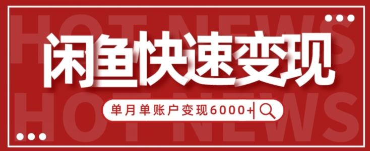 【新手项目】小白快速在闲鱼单月单账号变现6000+的秘密-heixxmi