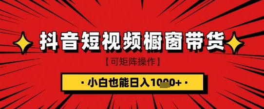 抖音短视频食品橱窗带货，小白轻松上手日入1k+【揭秘】-heixxmi