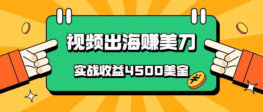 国内爆款视频出海赚美刀，实战收益4500美金，批量无脑搬运，无需经验直接上手-heixxmi