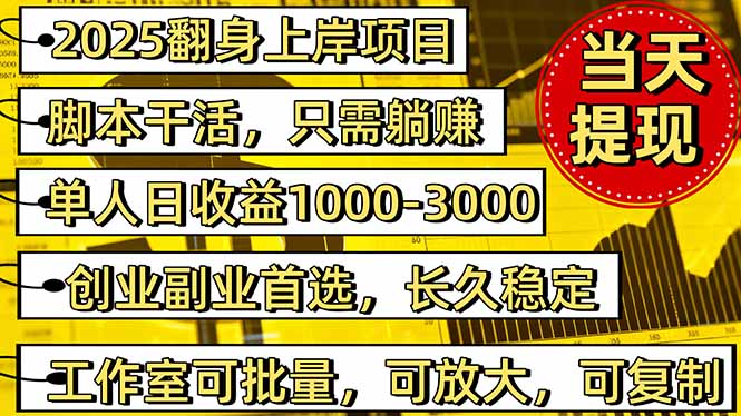 稳定八年美金掘金2.0脚本干活，只需躺赚。单人日收益1000-3000可批量、...-heixxmi